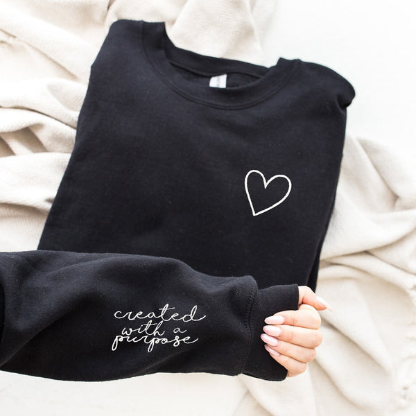 Created With a Purpose Embroidered Sweatshirt
