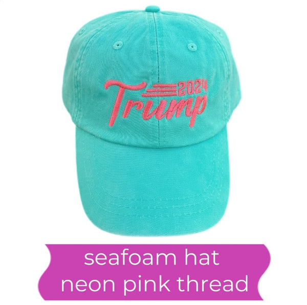 Trump 2024 Embroidered Neon Hat
